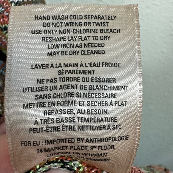 Maeve Multicolor Westwater Loose Knit Sleeveless V-Neck Stretchy Short Dress XS - Picture 7 of 7